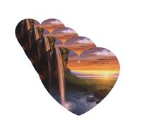 Waterfall at Sunset Car Air Freshener Cards Set of 4 Pieces Long Lasting Hanging Scented Cards Auto Aromatherapy Tablets Personalized Car Fresheners Gifts for Men Women - Lavender Scent