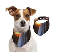 Waterfall at Sunset Dog Bandanas,Summer Bandanas for Dogs Washable Adjustable Dog Triangle Scarf Bibs Cute Pet Bibs for Medium Large Dogs Puppy and Cats Medium