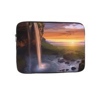 Waterfall at Sunset Laptop Case 17 inch Shockproof Protective Notebook Case Water Resistant Computer Bag Carrying Computer Bag Portable Laptop Sleeve Briefcase for Men Women