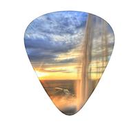 Waterfall At Sunset Printed Guitar Picks 12 Pack Picks Sampler With Storage Box For Guitar Bass Ukulele 0.46mm