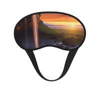 Waterfall at Sunset Sleep Mask for Side Sleeper, Blackout Sleeping Eye Mask, Soft Breathable Eye Cover for Women Men Travel Eyeshade, Relaxing Zero Pressure Night Blindfold