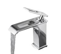 Waterfall Basin Faucet Bathroom All Copper hot and Cold wash Under Counter Black Gold EL2549(Chrome,G9/16)