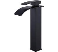Waterfall Basin Faucet Hot and Cold Single Hole Bathroom Vanity Faucets Stainless Steel Tall for Bathroom Sink