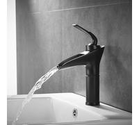 Waterfall Basin Mixer Tap - High Single Hole Hot and Cold G1/2 Connection for Bathroom Sink