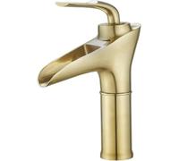 Waterfall Basin Mixer Tap - High Single Hole Hot and Cold G1/2 Connection for Bathroom Sink