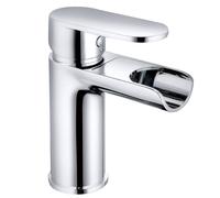 Waterfall Basin Sink Mixer Tap Chrome Bathroom Lever Faucet
