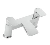 Waterfall Bath Filler Chrome - Modern Twin Lever Tap, Solid Brass Body with Open Spout Design for Stylish Bathrooms