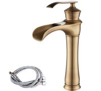 Waterfall Bathroom Basin Mixer Tap, Tall Sink Tap for Counter-top Basin