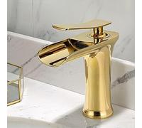 Waterfall Bathroom Basin Mixer TapSingle Lever Hot & Cold Water Mixer Stylish Waterfall Design Short Faucet for Modern Sinks & Easy to Install