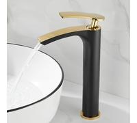 Waterfall Bathroom Faucet Black Hot & Cold Sink Mixer T Stylish Basin Waterfall Faucet for Modern Bathroom HighQuality Washbasin Fixture