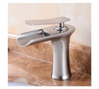 Waterfall Bathroom Sink Faucet Antique Bronze & Chrome Deck Mounted Mixer Tap Hot & Cold Water Stylish Home Fixture Perfect for Modern & Classic Decor