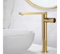 Waterfall Bathroom Sink Faucet Basin Taps Brass. Hot and Cold Mixing Faucet-Golden(Gold Tall)