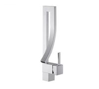 Waterfall Bathroom Sink Faucet, Single Handle Faucets Brass Cold and Hot Water Hole Vanity Faucet Mount