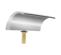 Waterfall Bathtub Fixture 5-Hole Set Silver Hand Shower 24cm Outlet 18cm Faucet Modern Brass Water Saving Laminarflow Bathroom Kitchen 41x27x9cm Easy Installation Easy to Clean