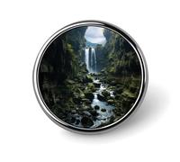Waterfall Cliff Blank Round Badge Buttons Clear Button Pins for Craft Projects Badge Making Accessories