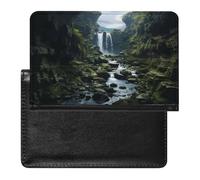 Waterfall Cliff Passport Holder Vaccine Card Holder Travel Document Organizer Credit Card Organizer for Women/Men