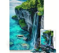 Waterfall Cliffside for Adults 1000 Piece Puzzle Think Training Serene Escape Defined Edges Creative Gift (50x75cm)