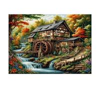 Waterfall Cottage Forest 300 Piece Mini Jigsaw Puzzle For Adults Gift Idea