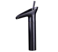 Waterfall Counter Top Basin Mixer Tall Bathroom Sink Brass Taps Tap Bathroom Sink Taps Tall Counter Top Basin Mixer Faucet Single Handle Lever One Hole Wash Sink Faucet,B