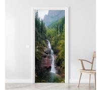 Waterfall Door Stickers, Interior Door Decal Waterfall Door Wall Mural Wallpaper, Self Adhesive Door Decals Bedrooms Living Room Home Decor 3D Door Murals Sticker 77 x 200 cm q2944