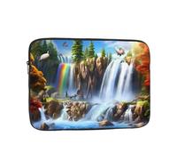 Waterfall Flock Of Birds Patterned Laptop Sleeve 17 Inch Shockproof For Slim Protective Notebook Computer Bag Briefcase