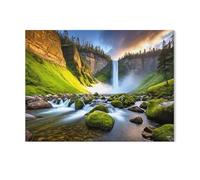 Waterfall Flow，Puzzle 1000 Pieces Of Paper Puzzles Suitable For Adults Children Families Stress Relief Puzzle Games（50x70cm）-Y17
