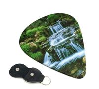Waterfall Flowing Down Guitar Plectrums, 6 Guitar Plectrums, Double Sided Printing, For Acoustic Guitar, Bass, Ukulele, Electric Guitar (0.46 Mm 0.71 Mm 0.96 Mm)