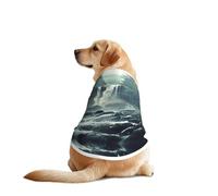 Waterfall Forest Dog Shirt Vest Dog Clothes- Breathable Cooling for Big Dogs, Sun Protection Comfort Wear for Golden Retriever, Husky, Alaska Outdoor Activities 3X-Large
