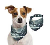 Waterfall Forest Pet Scarf Dog Bandanas Spring Summer Soft Cotton Puppy Scarfs Adjustable Accessories for Small Medium Large Girl Boy Pup Medium