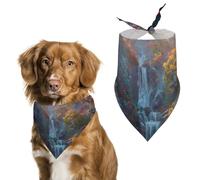 Waterfall Forests Autumn Snowy Mountain Dog Bandana Pet Scarf for Small Medium Large Dogs Triangle Bibs Photo Prop Gift