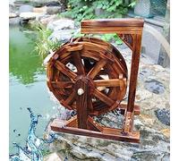 Waterfall Fountain Wheel Vintage Country Pond Decor Freestanding Garden Decoration - Outdoor Water Feature with Pump for Relaxing Ambiance