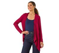 Waterfall Front Jersey Knit Cardigan Roman Red 20