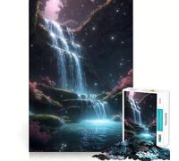 Waterfall Glow Jigsaws for Adults1000 Pieces Brain Memory Game Fine Cut Premium Finishing Engaging Way to Pass Free Hours (38x52cm)