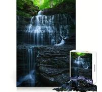 Waterfall in Forest 1000 Pieces Puzzles for Adults Cognitive Boost Mindful Escape Tight Lock (38x26cm)