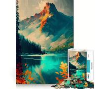 Waterfall in Forest Japane Jigsaw Puzzles for Adults 1000 Think Boost Game Precise Interlock Structure Easy to Learn Family Enjoyment (38x52cm)