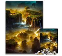 Waterfall in Forest Nature Jigsaw Puzzles 1000 Pieces for Adults Impossible Jigsaw Puzzles for Adults Home Decor Brain Teaser Game for Teenagers Family Interaction 1000 PCS(38x26cm)