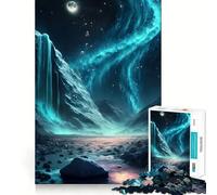 Waterfall in Forest Nature Jigsaws for Adults1000 Pieces Brain Memory Game Fine Cut Premium Finishing Engaging Way to Pass Free Hours (38x26cm)