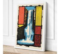 Waterfall in Fragments Canvas Wall Art Print 18x12 Inch (46 x 30 cm)