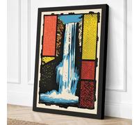 Waterfall in Fragments Canvas Wall Art Print 30x20 Inch (76 x 51 cm)