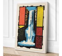 Waterfall in Fragments Canvas Wall Art Print 30x20 Inch (76 x 51 cm)