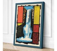 Waterfall in Fragments Canvas Wall Art Print 30x20 Inch (76 x 51 cm)
