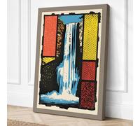 Waterfall in Fragments Canvas Wall Art Print 36x24 Inch (91 x 61 cm)