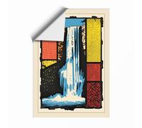 Waterfall in Fragments Geometric Unframed Wall Art Print A1 (84.1×59.4cm), Wall Decor for Living Room, Bedroom, Office & Home, Art Gift