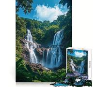 Waterfall in The Forest Adult Jigsaw Puzzle1000 Pieces Analytical Skill Relaxed Leisure Tight Join Winter Gift (38x26cm)