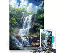 Waterfall in The Jungle 1000 Piece Puzzle For Adults Mind Skill Play Laser Cut for Flawless Fit Rewarding Activity for Rainy Days (50x75cm)