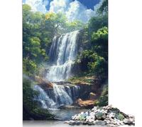 Waterfall in The Jungle 500 Piece Jigsaw Puzzles for Adults Jigsaw Puzzle 500 Pieces Jigsaws Adults Puzzles Gifts 500pcs (52x38cm)