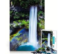 Waterfall Jigsaw Puzzle 1000 Piece Creative Skill Toy Clean Cut Sturdy Components Travel-friendly Brain Game Gift (38x52cm)