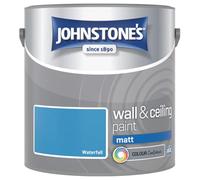Waterfall Johnstone’s Wall & Ceiling Matt Paint 2.5L - Smooth Matt Finish, Excellent Coverage, Quick Dry, Low Odour Interior Paint for Walls & Ceilings
