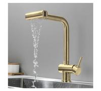 Waterfall Kitchen Faucet 360 ° Rotation Cold and Hot Deck Mounted Pull Out Sink 4 Ways Water Outlet Methods Tap,Easy Install