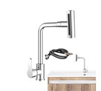 Waterfall Kitchen Faucet - 4 Spray Modes Rotatable | Farmhouse Kitchen Tap Bar Sink Faucet | for Apartment Bar Laundry Bathroom Rv Camper Commercial Farmhouse